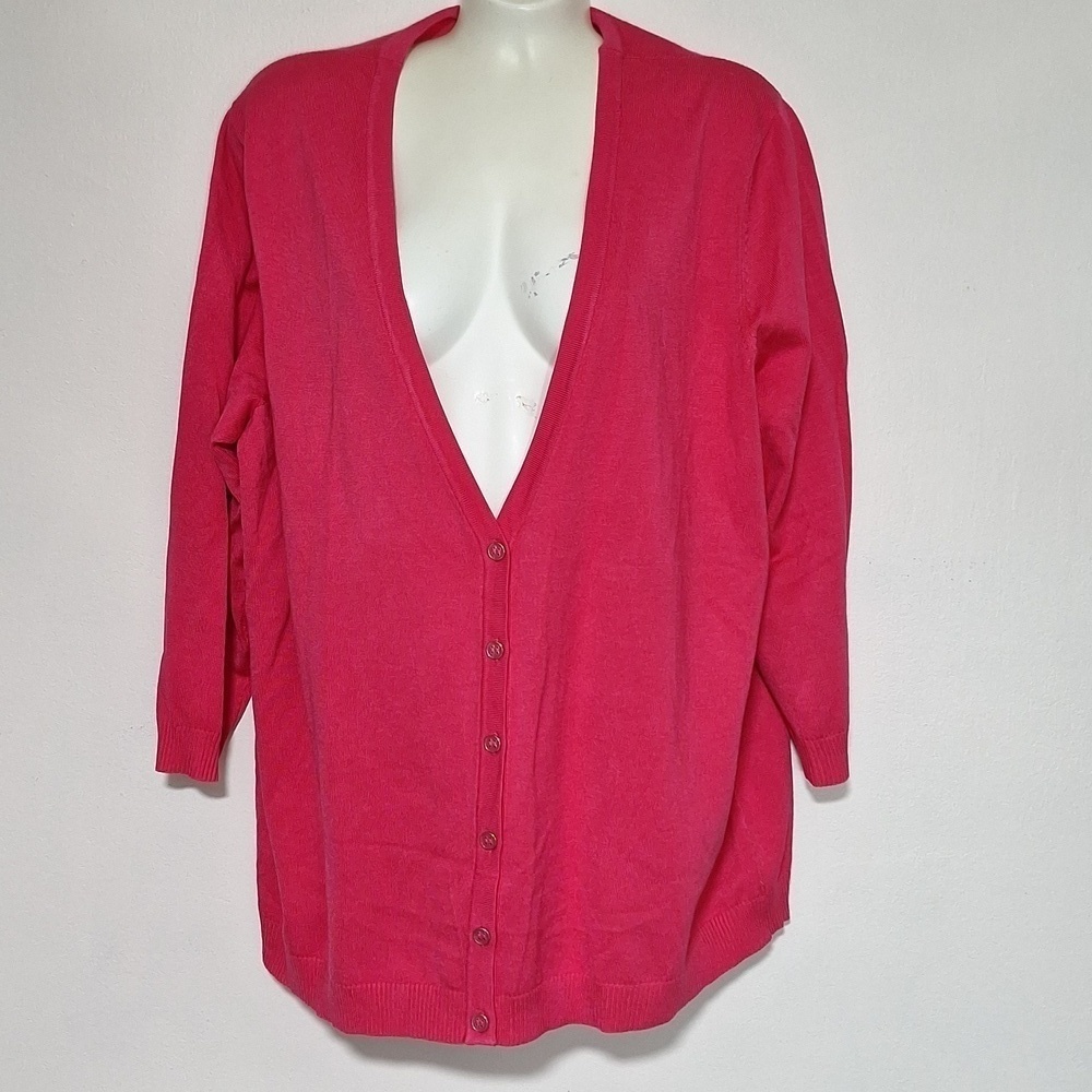 Avenue Cardigan Sweater Button Down Pink